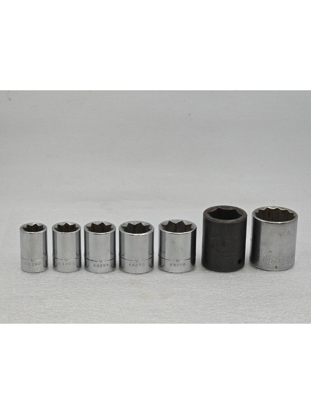 Craftsman USA Socket Lot 1/2" Drive-V Series 8-Point Double Square & More Vtg